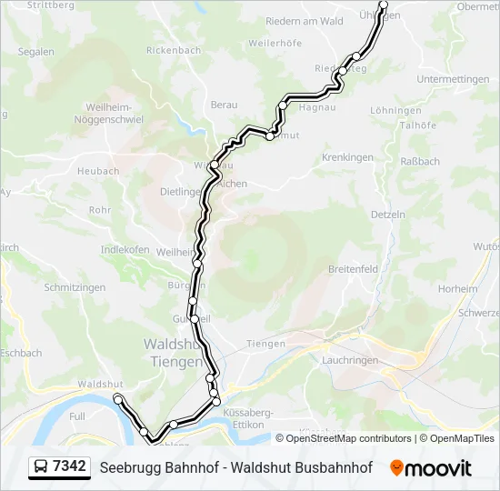 7342 Bus Line Map