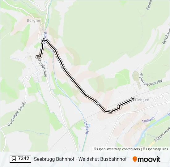 7342 Bus Line Map