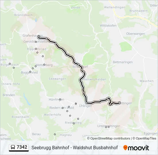 7342 Bus Line Map