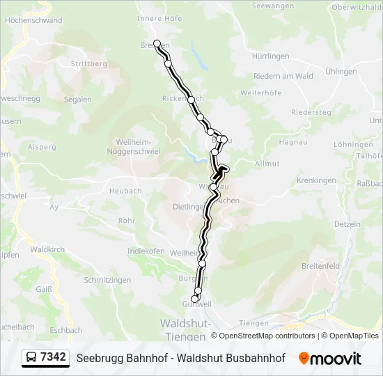 7342 Bus Line Map