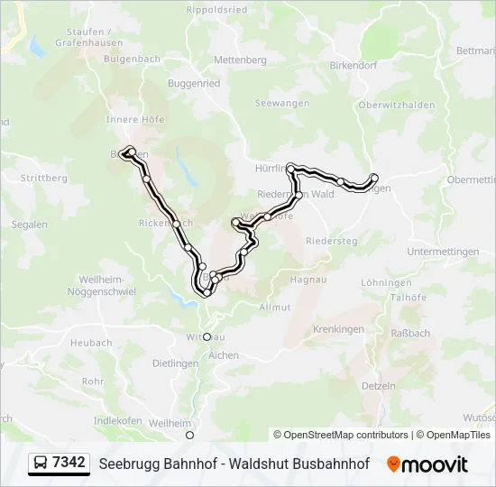 7342 Bus Line Map