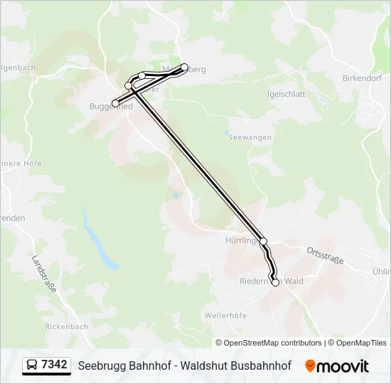 7342 Bus Line Map