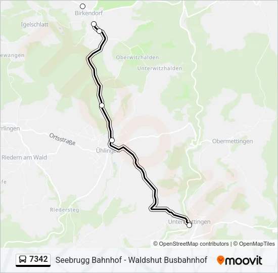 7342 Bus Line Map