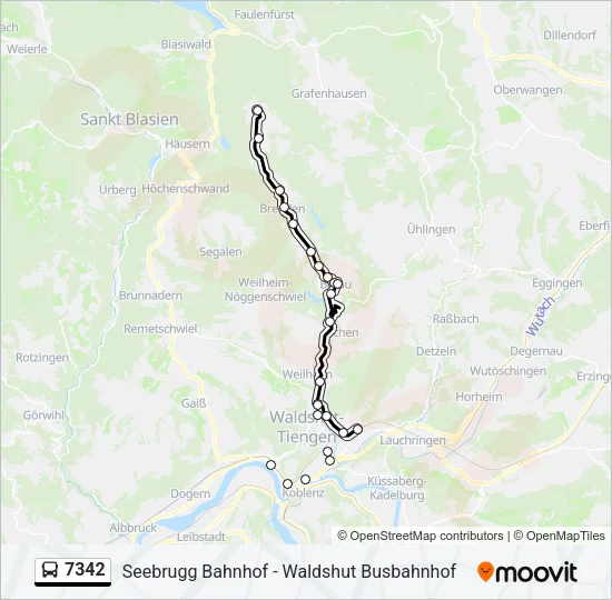 7342 Bus Line Map