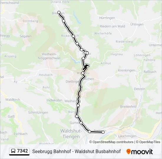 7342 Bus Line Map