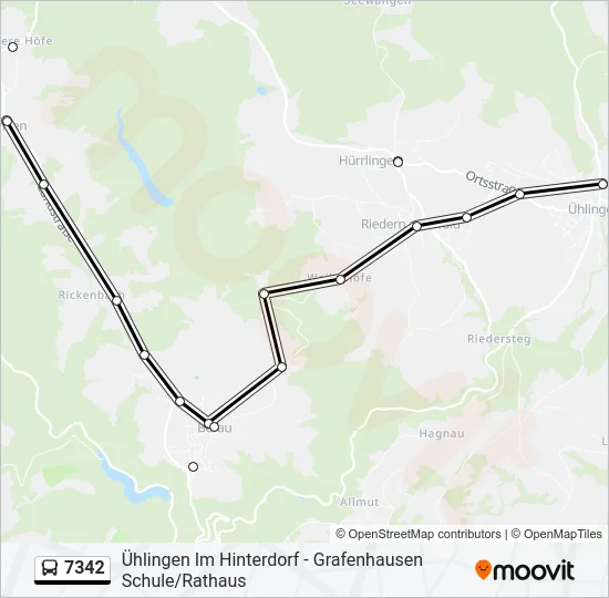 7342 Bus Line Map