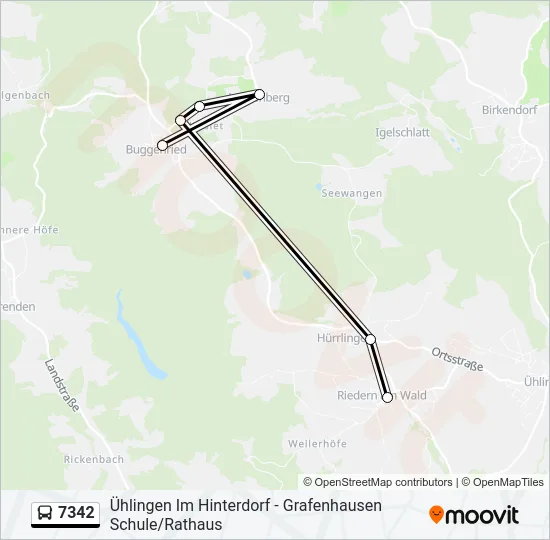 7342 Bus Line Map