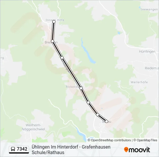 7342 Bus Line Map