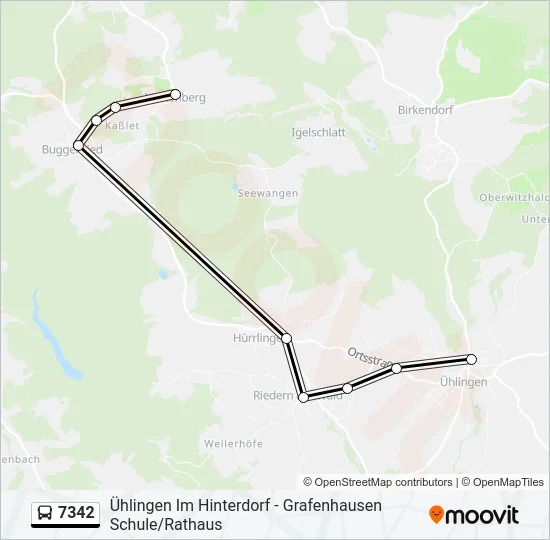 7342 Bus Line Map