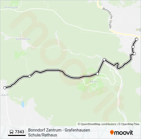 7343 Bus Line Map