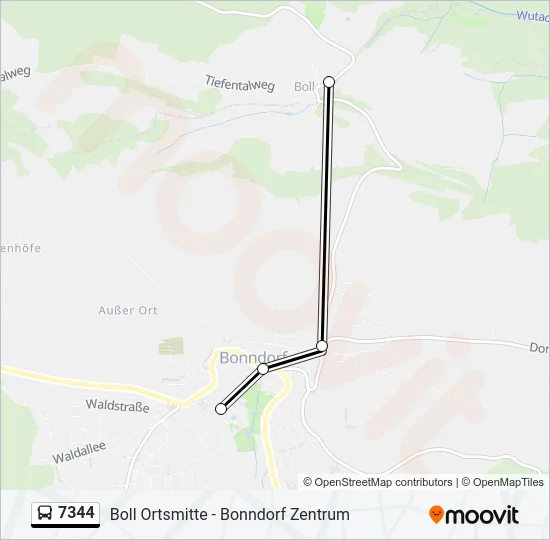 7344 Bus Line Map