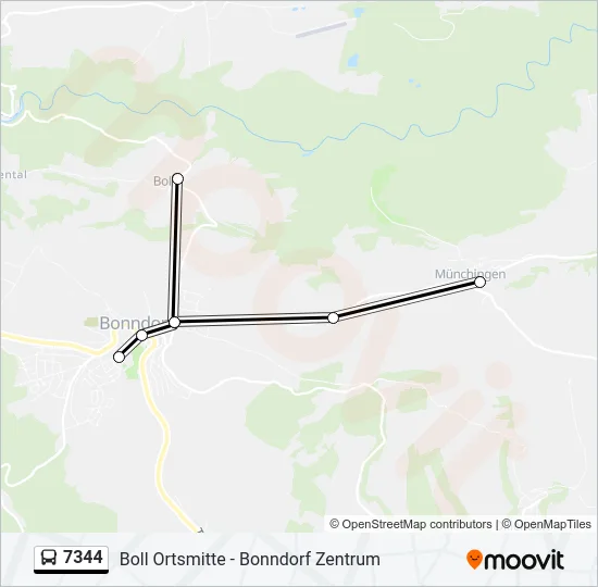 7344 Bus Line Map