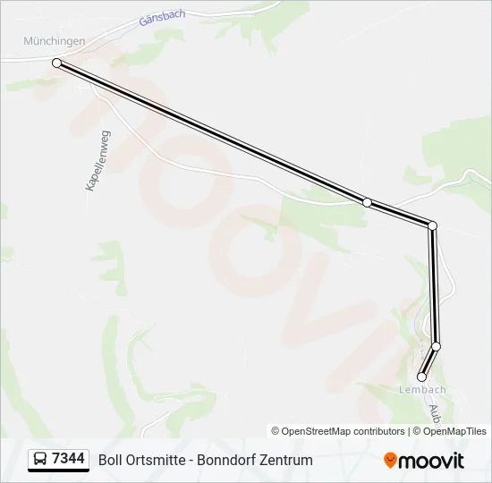 7344 Bus Line Map