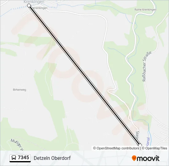 7345 Bus Line Map