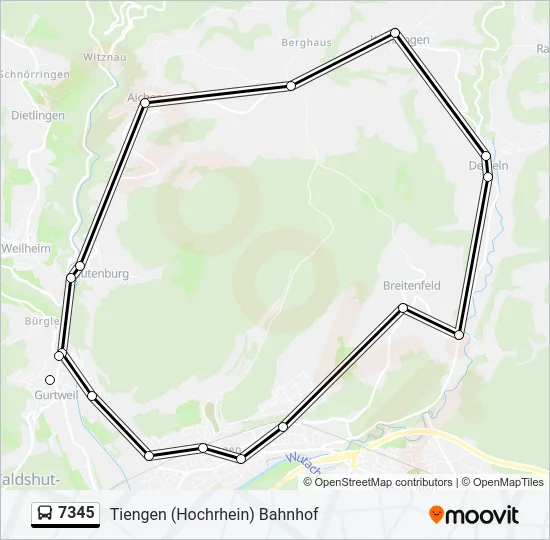 7345 Bus Line Map