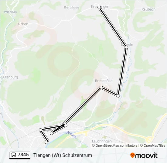 7345 Bus Line Map