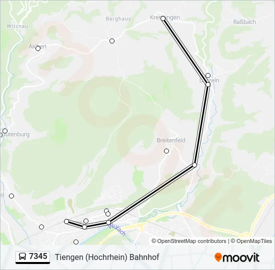 7345 Bus Line Map