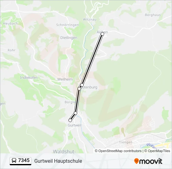 7345 Bus Line Map