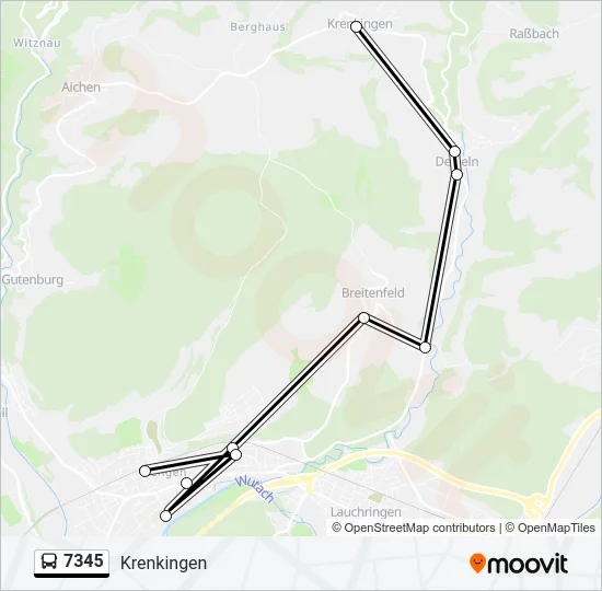 7345 Bus Line Map