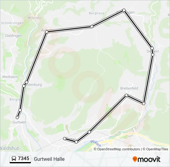 7345 Bus Line Map