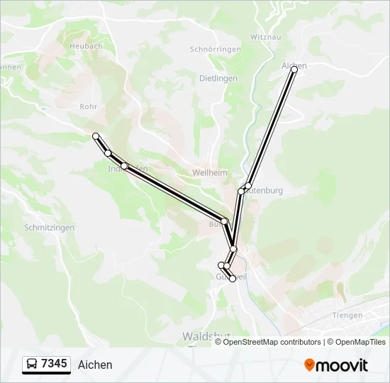 7345 Bus Line Map