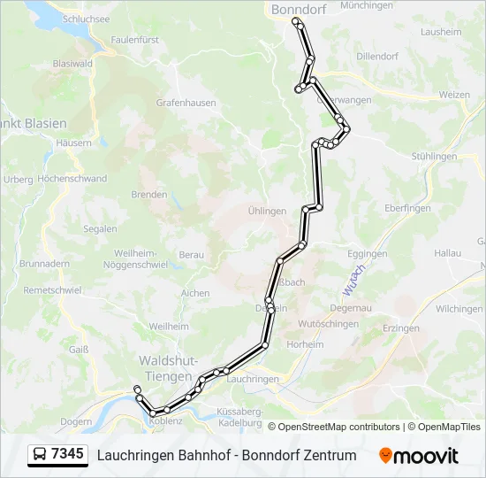 7345 Bus Line Map