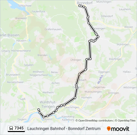 7345 Bus Line Map