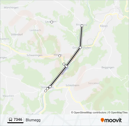 7346 Bus Line Map