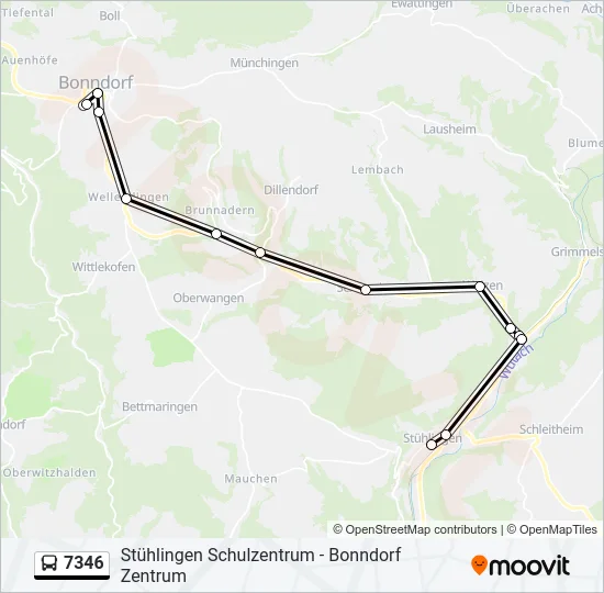 7346 Bus Line Map