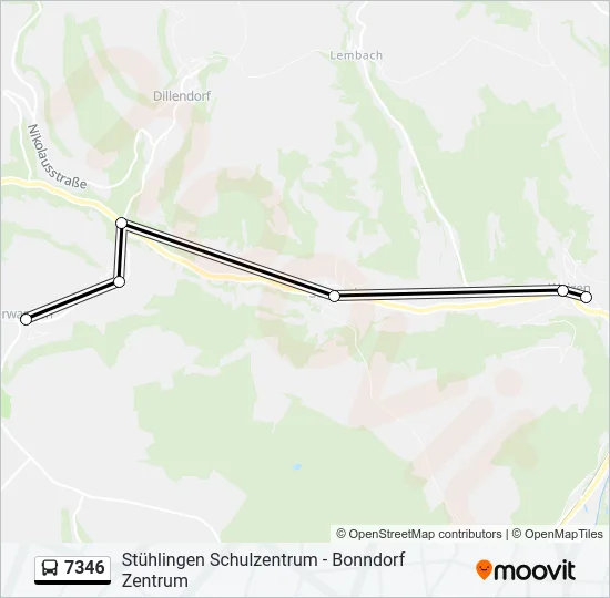 7346 Bus Line Map