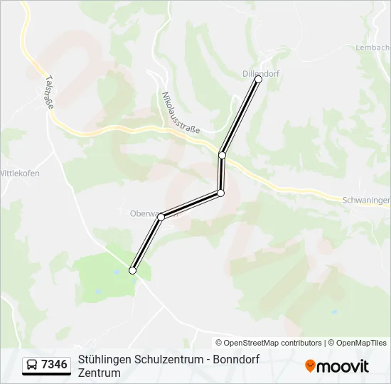 7346 Bus Line Map