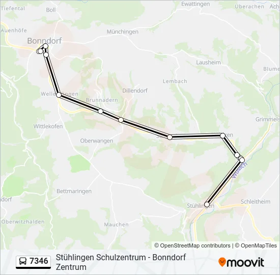 7346 Bus Line Map