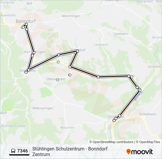 7346 Bus Line Map