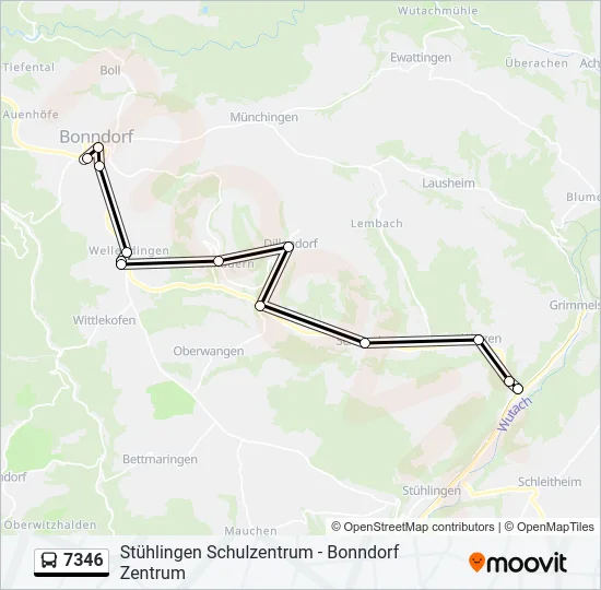 7346 Bus Line Map
