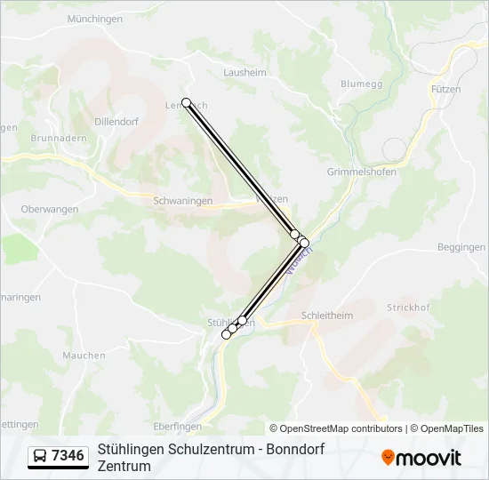 7346 Bus Line Map