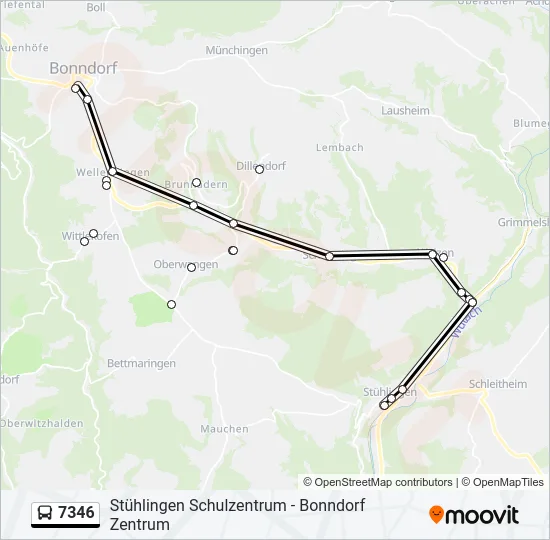 7346 Bus Line Map