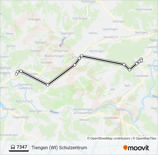 7347 Bus Line Map
