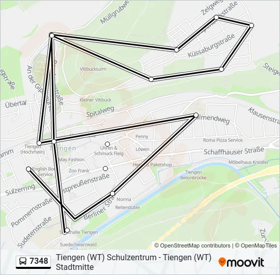 7348 Bus Line Map