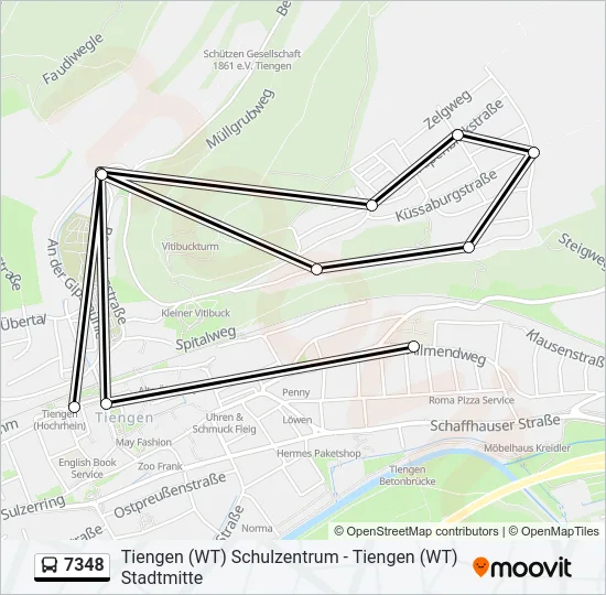 7348 Bus Line Map