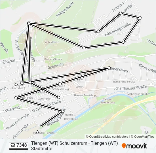7348 Bus Line Map