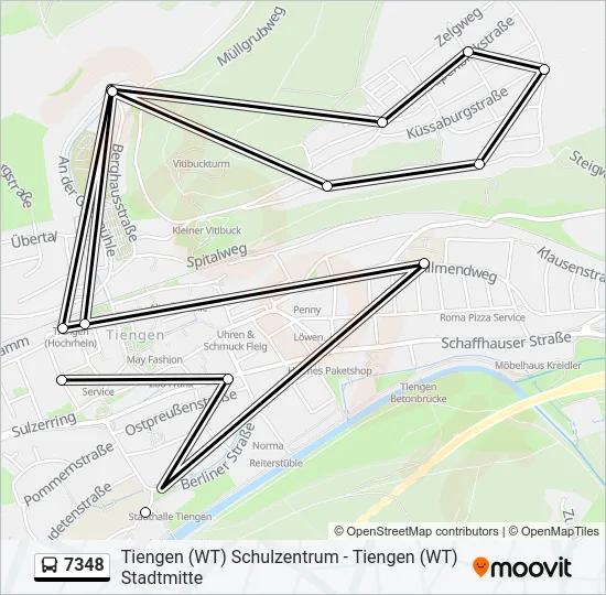 7348 Bus Line Map
