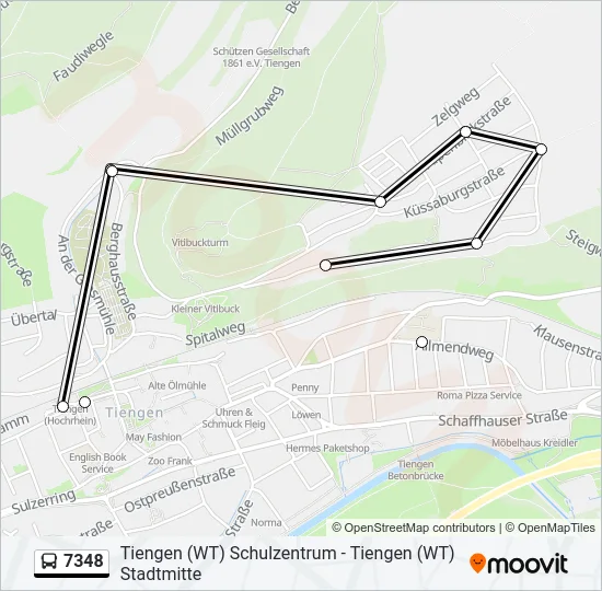 7348 Bus Line Map