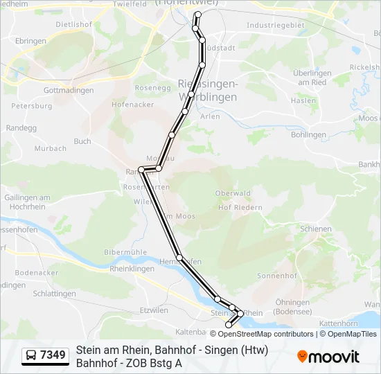7349 Bus Line Map