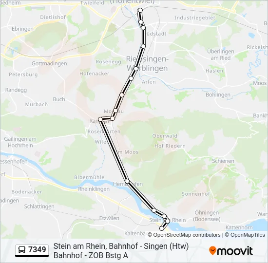 7349 Bus Line Map