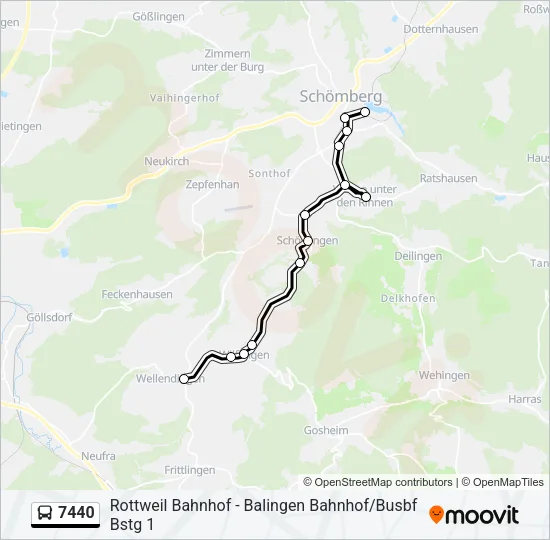 7440 Bus Line Map