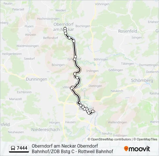 7444 Bus Line Map