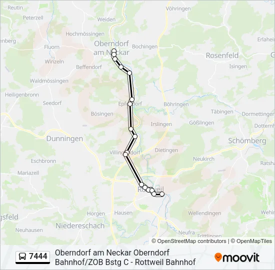 7444 Bus Line Map