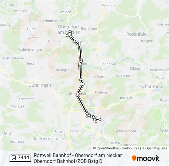 7444 Bus Line Map