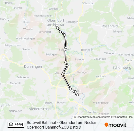 7444 Bus Line Map