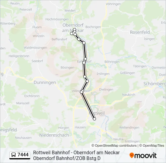7444 Bus Line Map